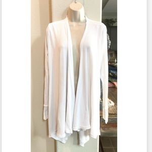 Like new Allen Allen white long cardigan. Sz M